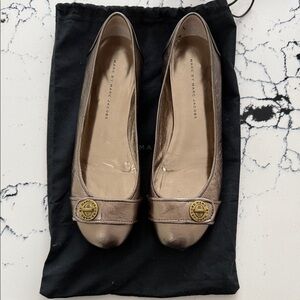 Marc By Marc Jacobs Metallic Flats with Emblem